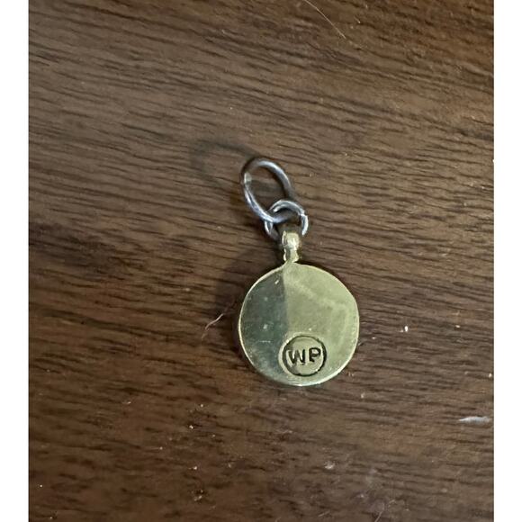 Waxing poetic letter H pendant brass and sterling - Picture 3 of 3